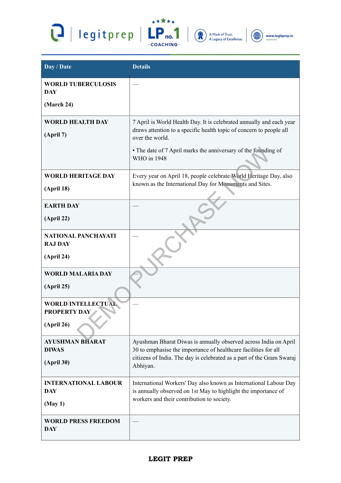 LegitPrep Store Product